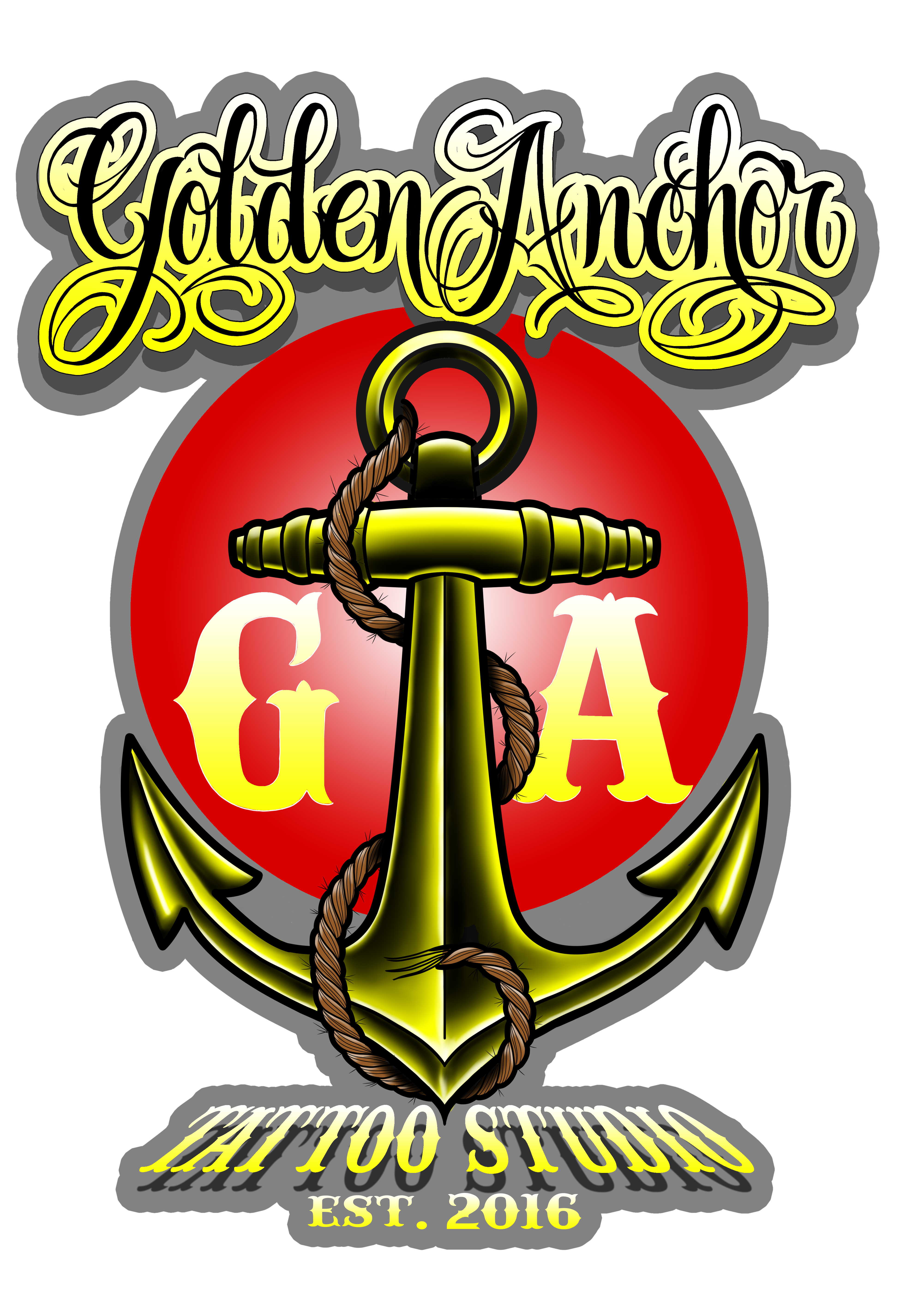 Golden Anchor Tattoo logo