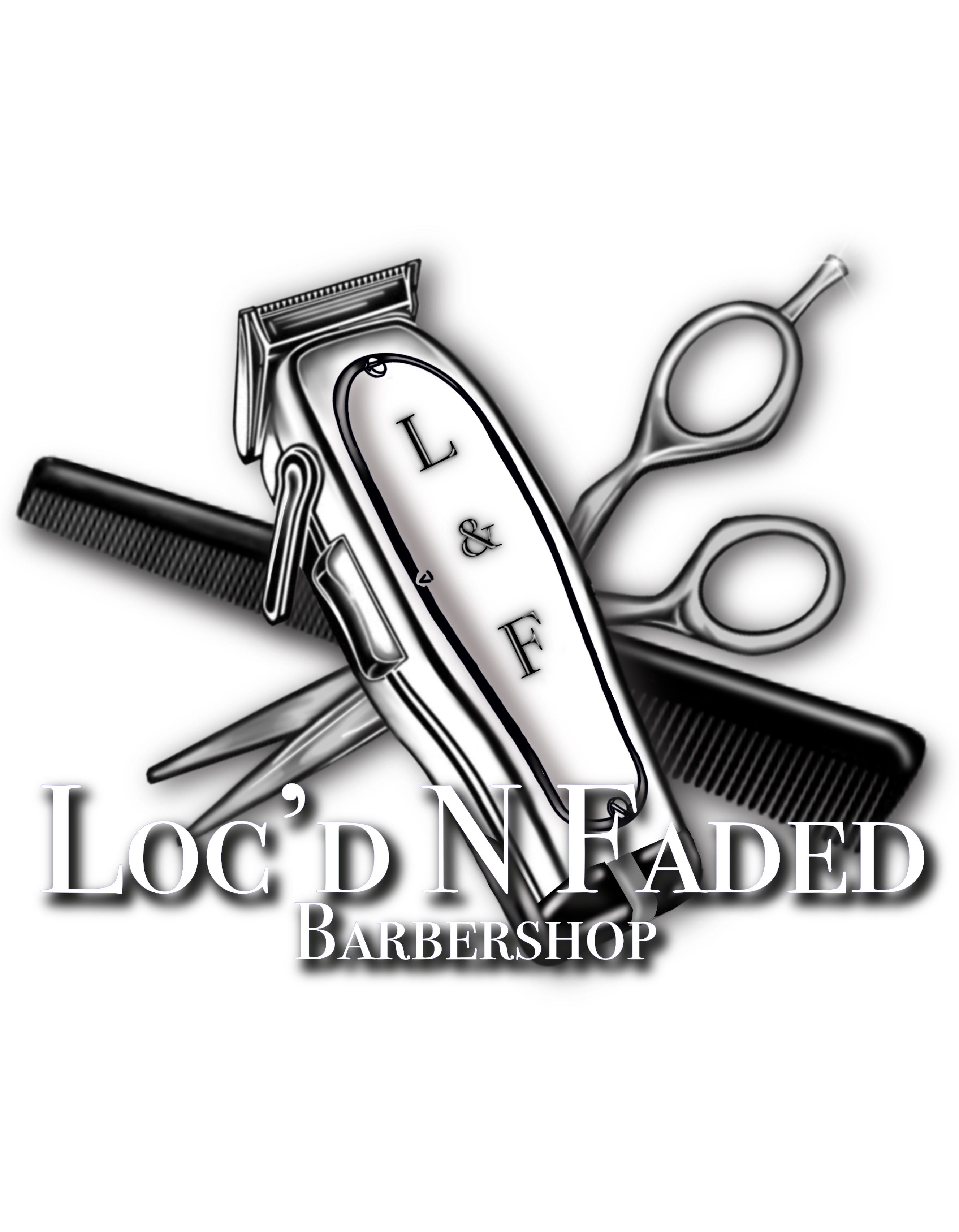 Loc'd N Faded Barbershop logo