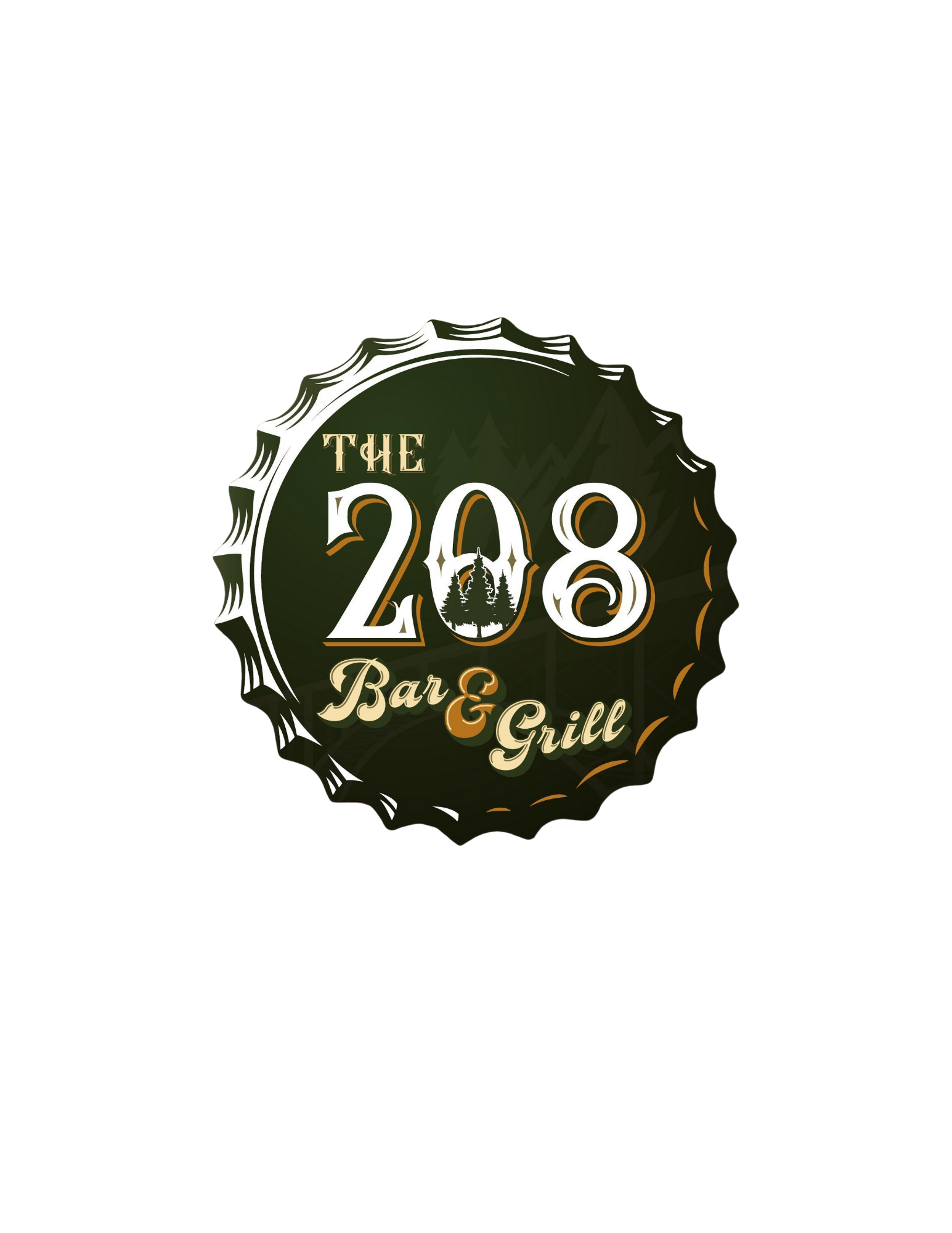 The 208 Bar & Grill logo