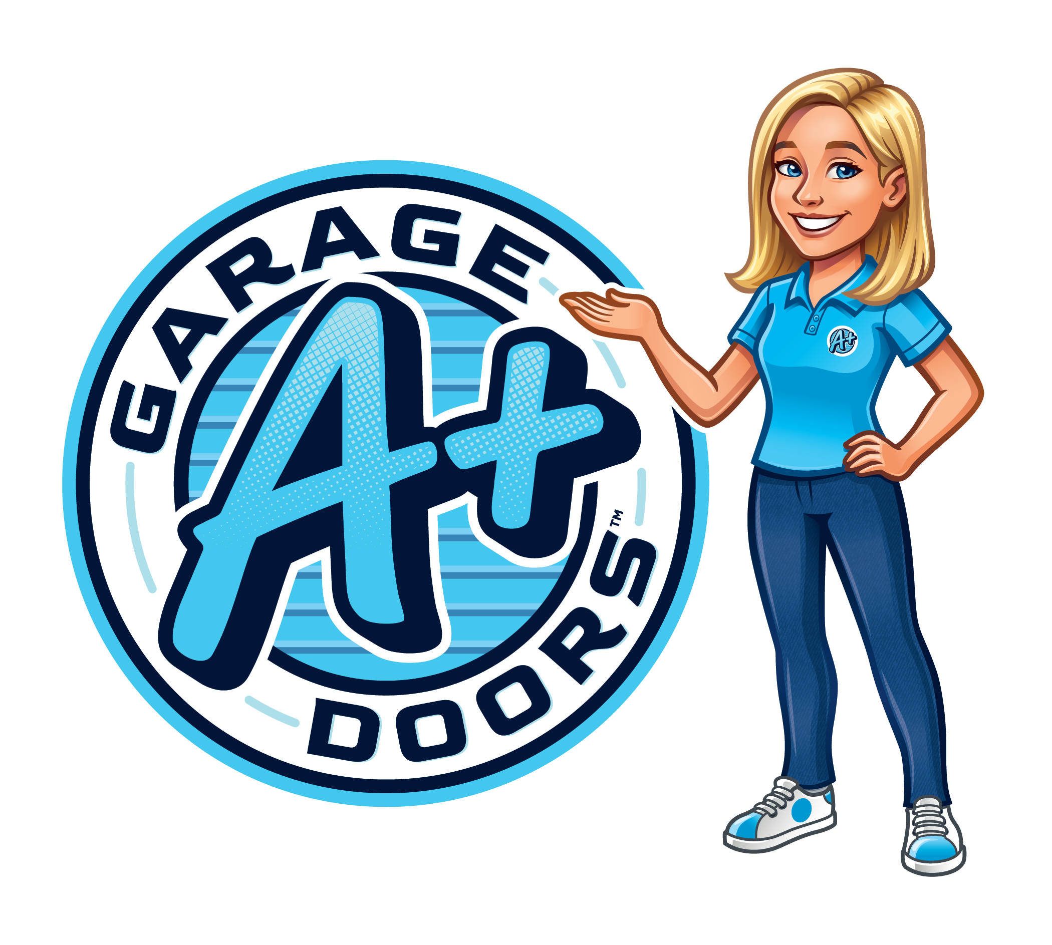 A Plus Garage Doors logo