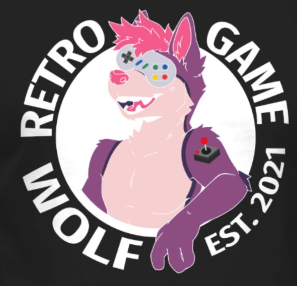 Retro Game Wolf logo
