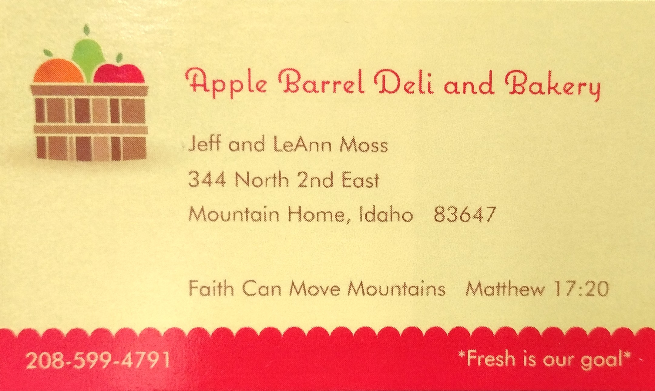 Apple Barrel Deli & Bakery logo